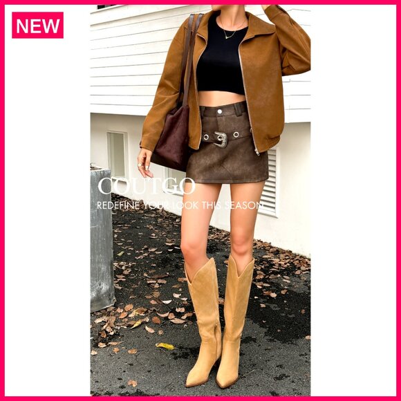 Wide Calf Knee High Boots Kitten Heel Pointed Toe Side Zipper - Picture 7 of 8